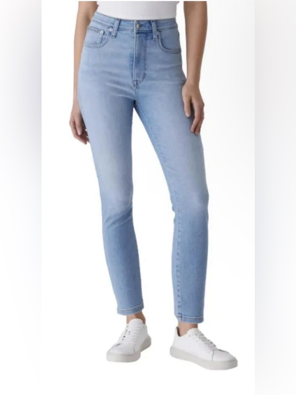 Calvin Klein High Rise Skinny Ankle Jeans Light Wash Denim Size 30 NWT